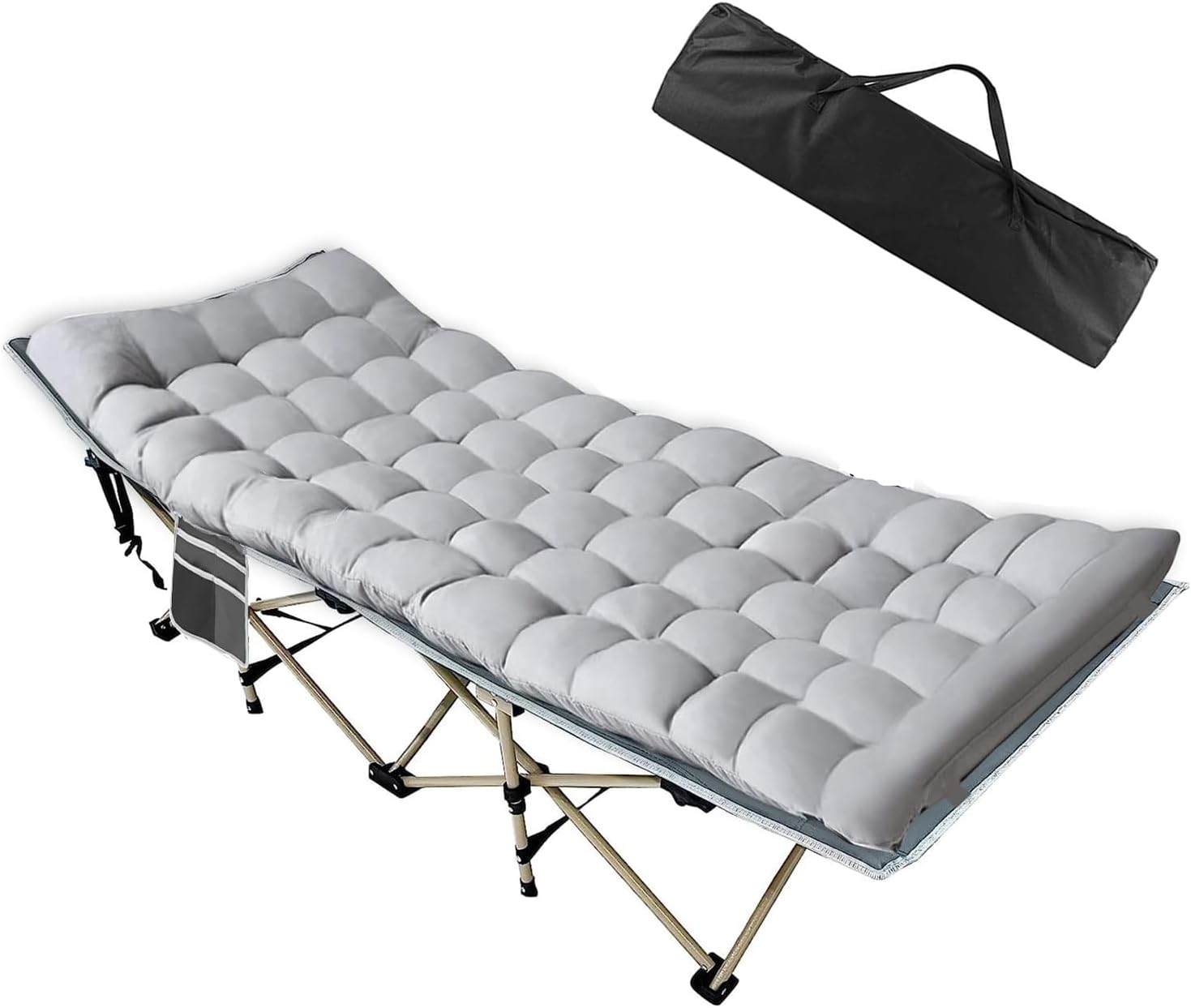 Camping Cot with Mattress, Carry Bag, Folding Cot G1398
