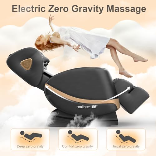 Zero Gravity Massage Chair with 10 Fix Rollers, Heating, Foot Massage, Bluetooth Speaker Z4090
