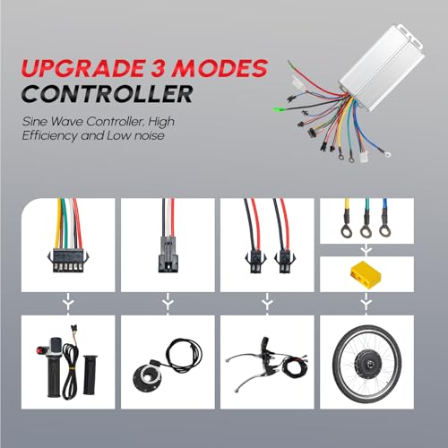 48V 1200W 26" Electric Bike Hub Motor Kit E89164