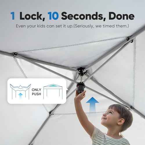 6.6'x6.6' Pop up Screened Canopy Tent with Mosquito Netting and Wheeled Carry Bag S2711
