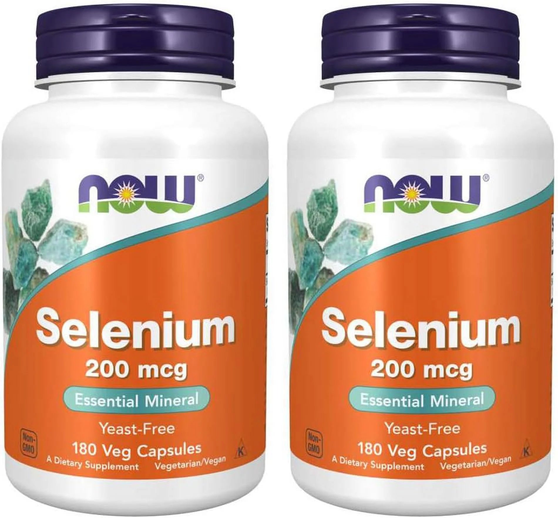 Selenium 200 mcg 180 Count (Pack of 2) Unflavored B176