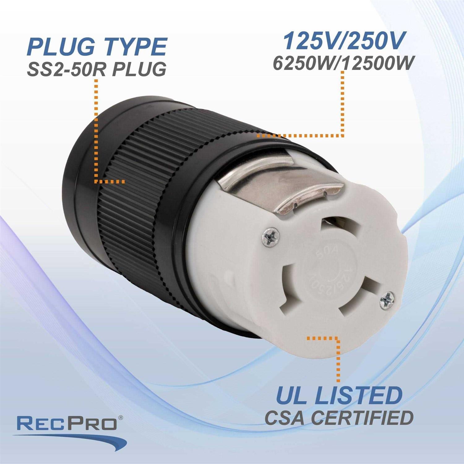50 Amp RV Locking Plug Female Z14875