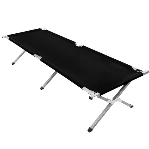 Folding Camping Cot with Storage Bag Black M29366