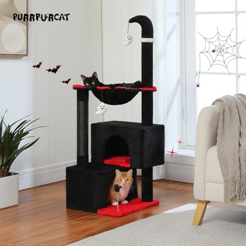 Grey Cat Tree with 2 Condos and Scratching Posts Q758
