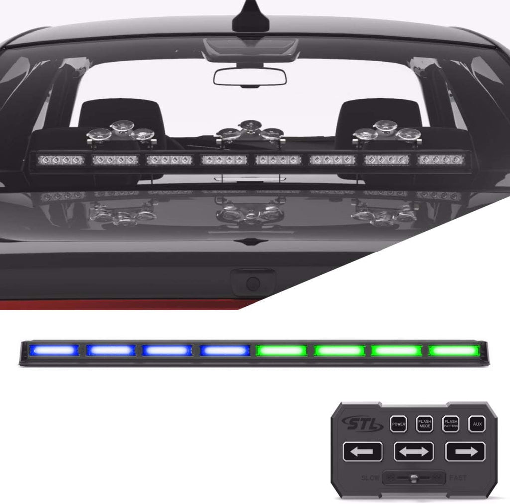 Amber 8 Head LED Traffic Advisor Strobe Light Bar L5375