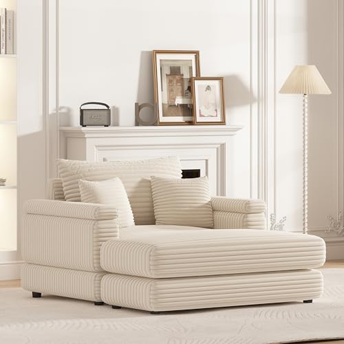 86.6 Inch Corduroy 3 Seater Sectional Sofa with Ottoman K27694