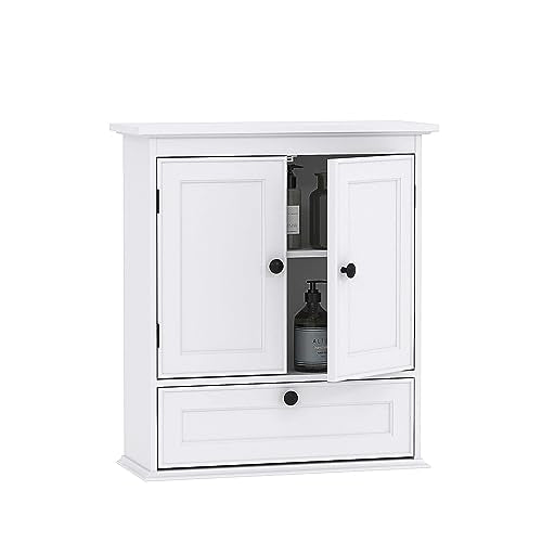 White Wall Mounted Bathroom Storage Cabinet L33526
