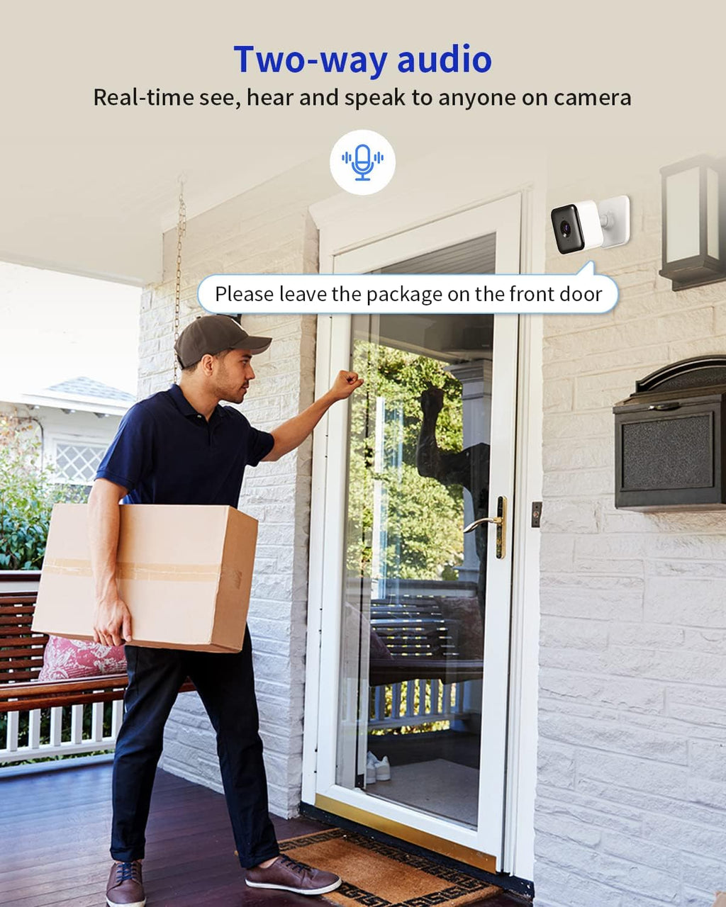 2 Pack 1080P FHD Wi-Fi Smart Home Security Camera with Night Vision Y463