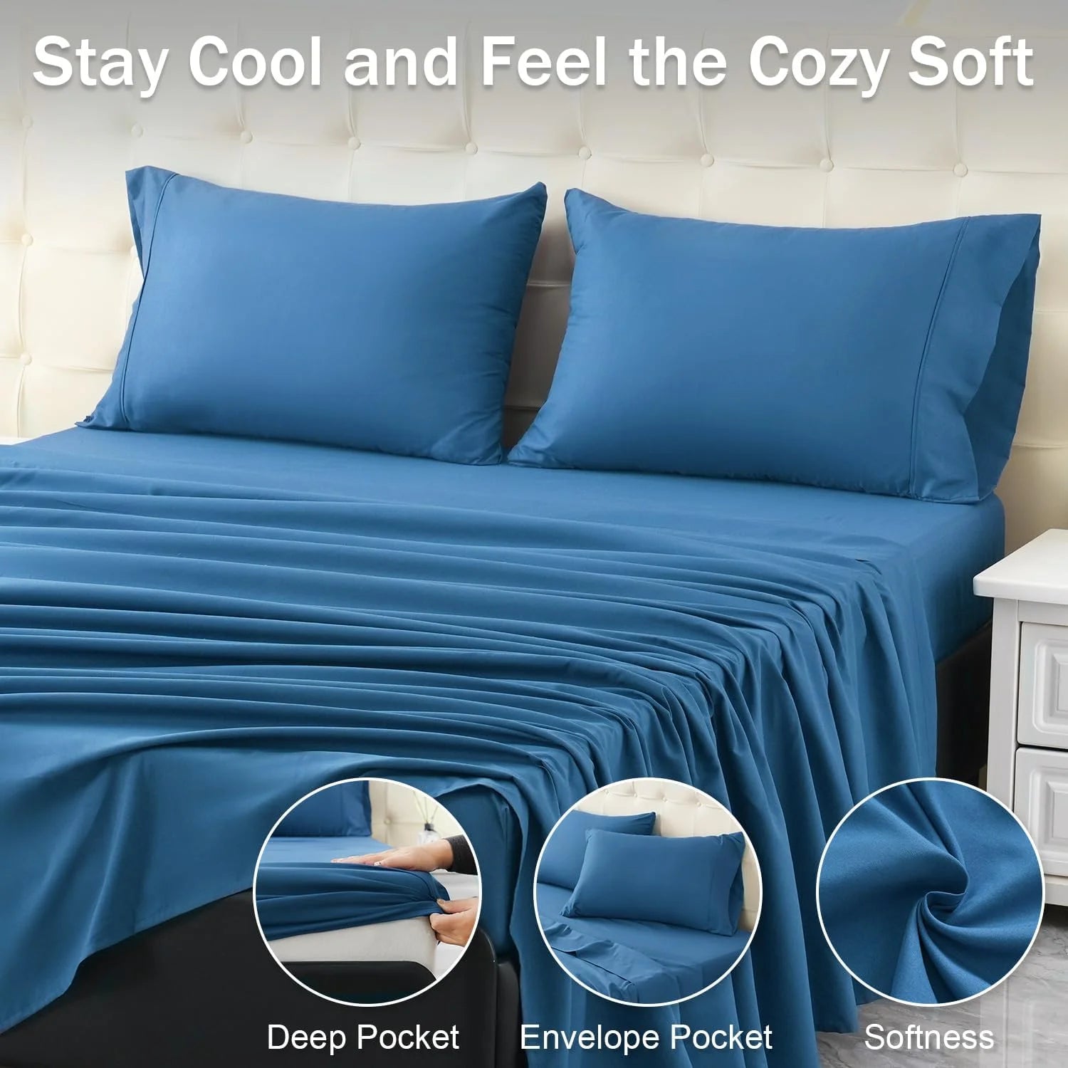 Single 3 Piece Sheet Set, 16 Inch Deep Pocket Q8817