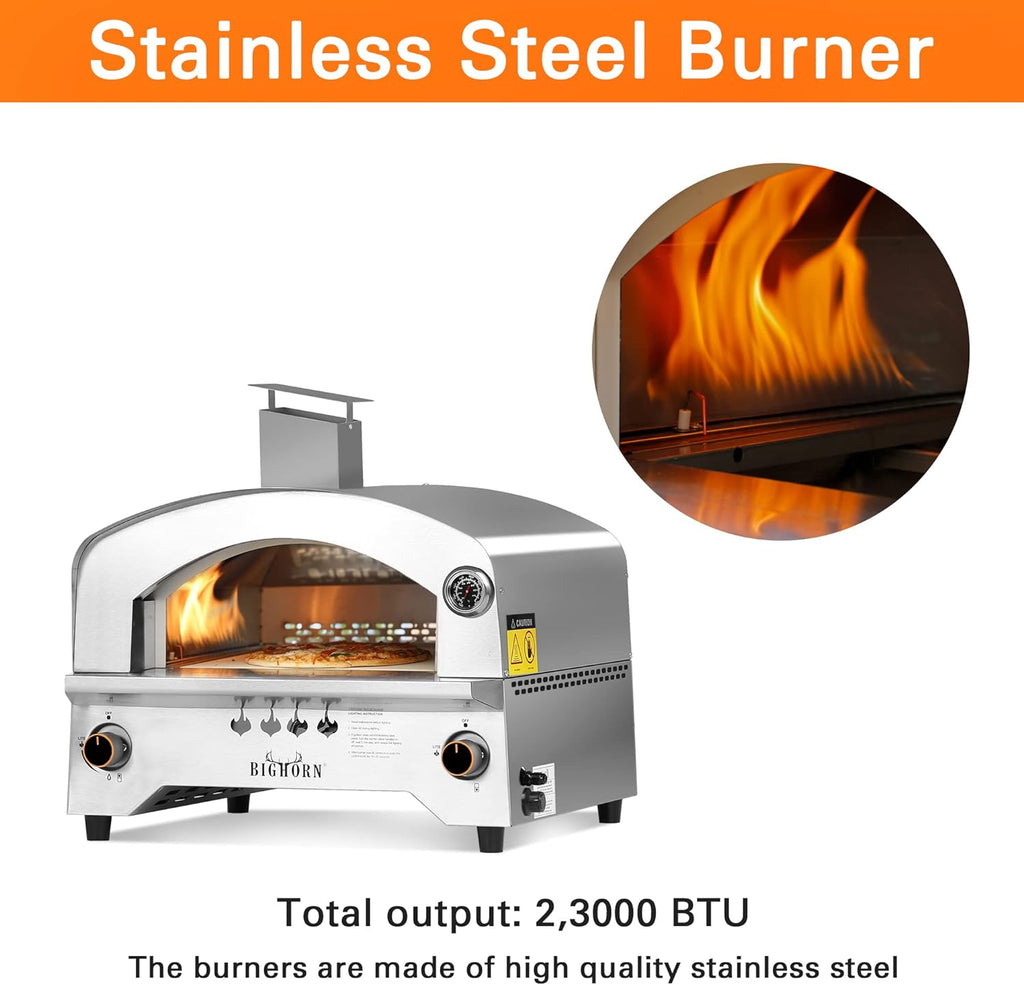 Gas Pizza Oven with 13 inch Pizza Stone T9404
