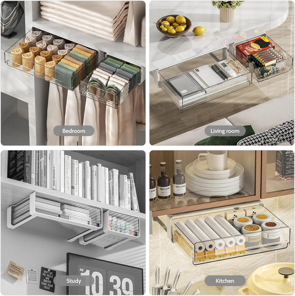 Adhesive Under Cabinet Drawer Slide Out Organizer U27737