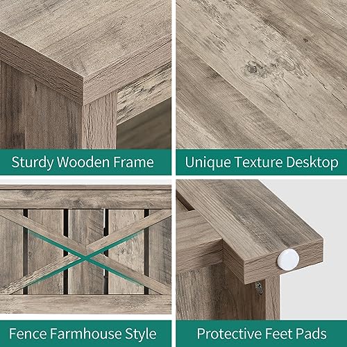 Brown Square Coffee Table with Storage I314034