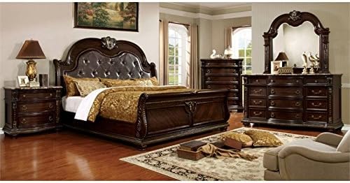 Brown Cherry Wood 3-Drawer Nightstand Y760