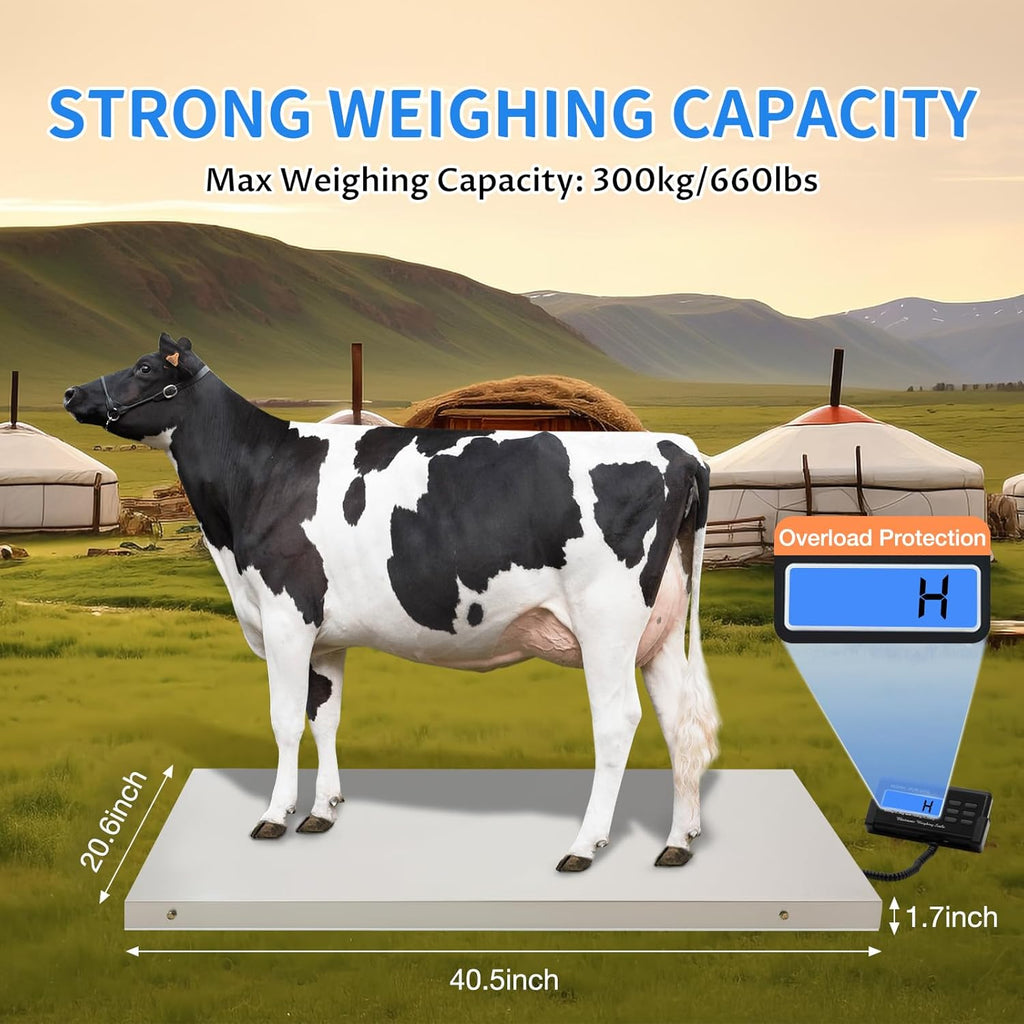 Digital Pet Scale Max 660lbs Heavy Duty with Power Adapter C905