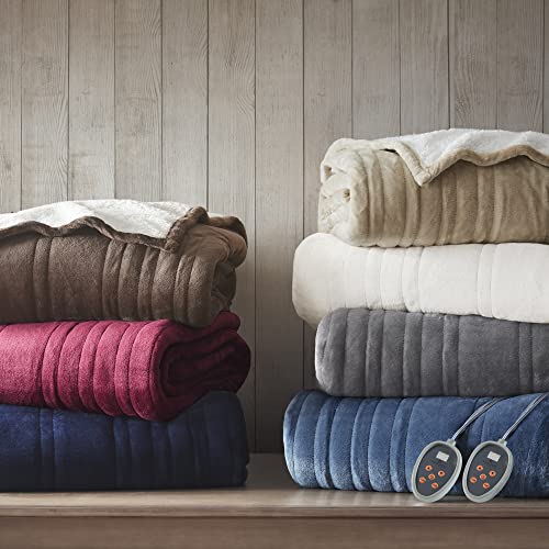King 100x90 Grey Electric Blanket Throw P25411