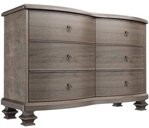 White 6 Drawer Wooden Dresser M164