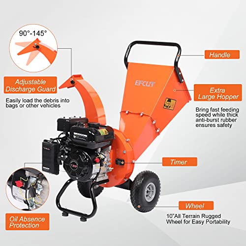 7 HP 212cc Gas Powered Wood Chipper Shredder Mulcher W7529