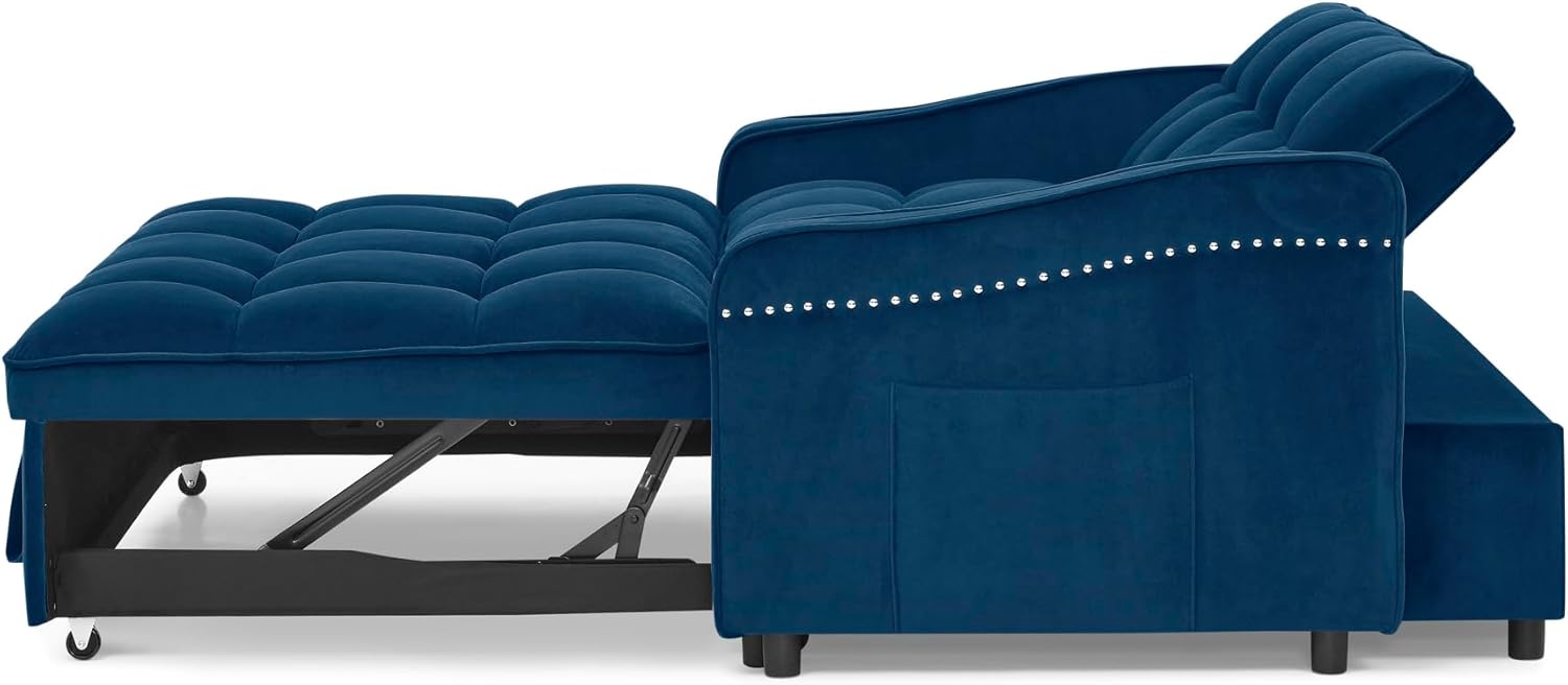 Convertible Sleeper Sofa Couch with Pull Out Bed E4472