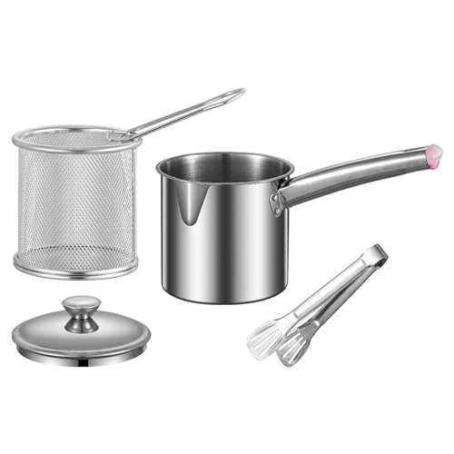 Deep Fryer Pot with Cover and Net Basket E101355