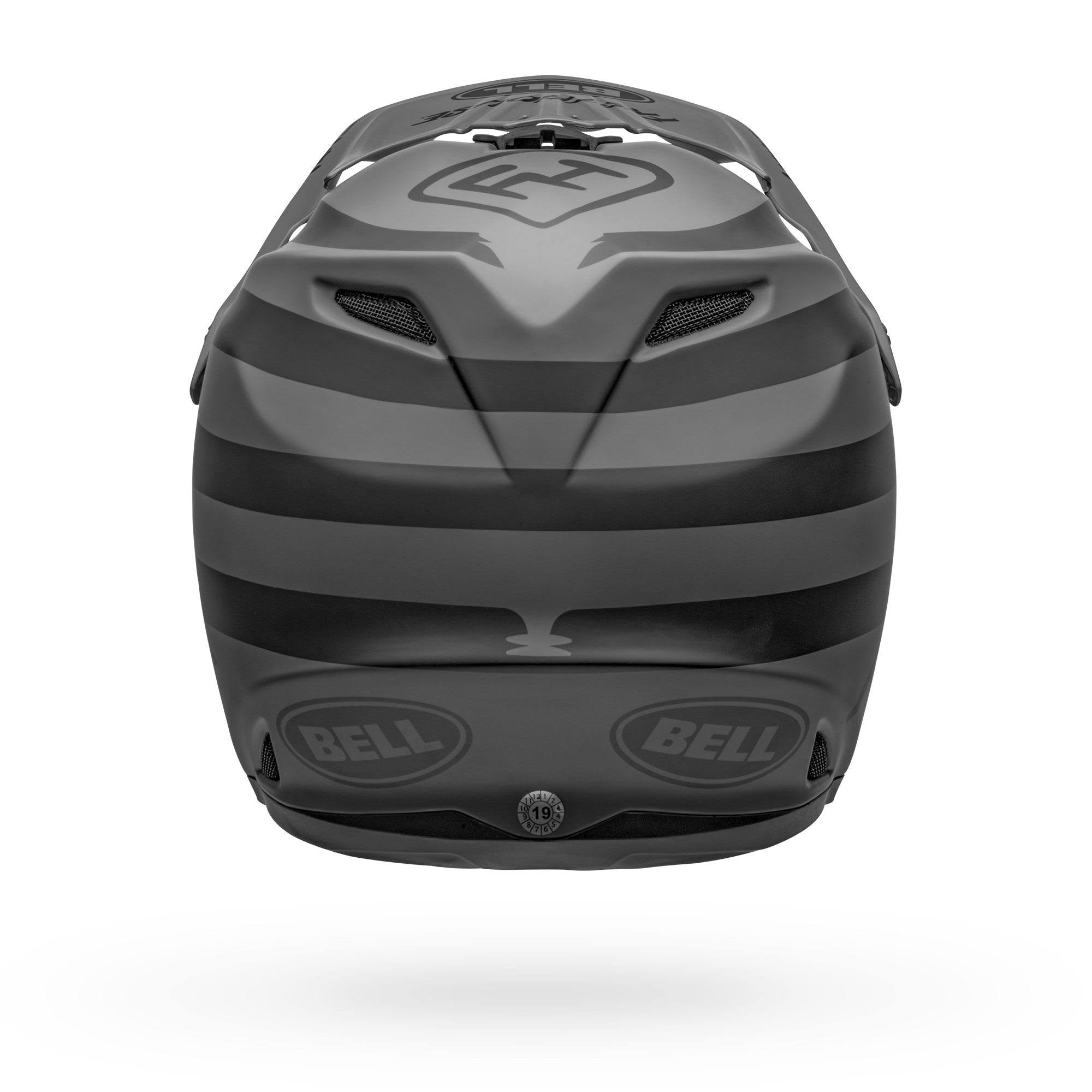 Matte Grey Black Full-9 Helmet Large S574