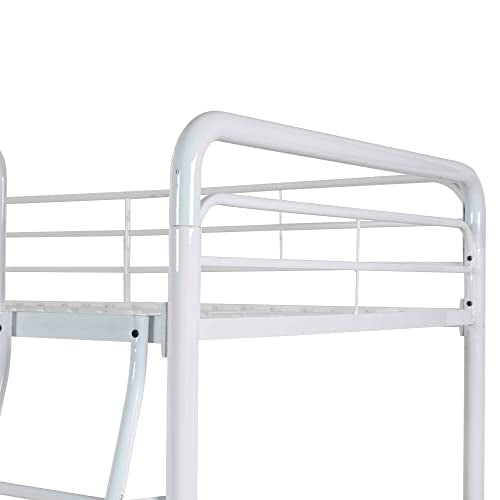 Twin Over Twin Metal Bunk Bed in Black E237