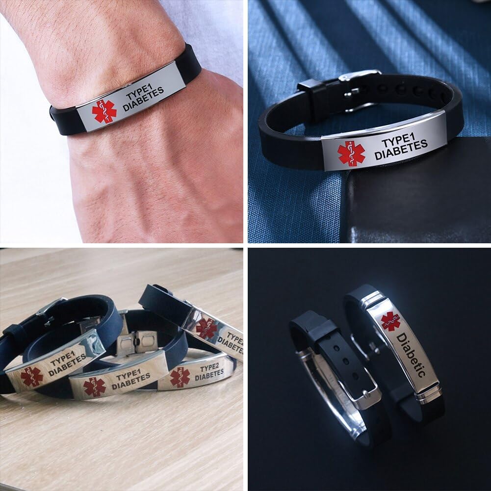 Silicone Medical Alert Wristband U2336