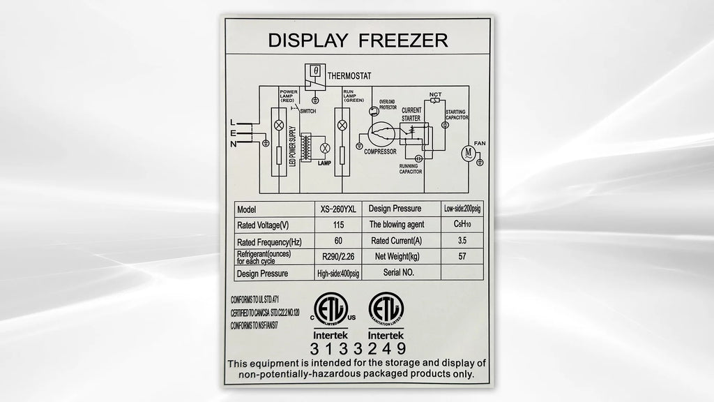 NSF 39 ice cream freezer V51338