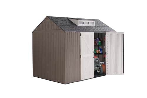Gray 7 x 7 Ft Resin Outdoor Storage Shed F814429