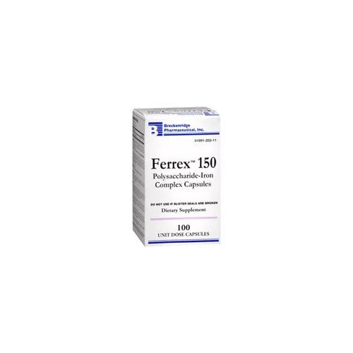 Polysaccharide Iron Complex Capsules 100 ea (Pack of 2) A8276