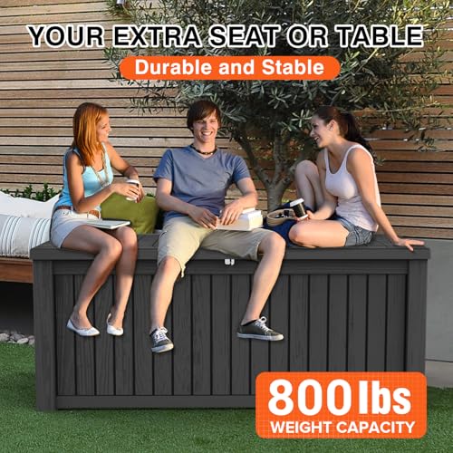Gray UV Resistant Outdoor Storage Box Y395811