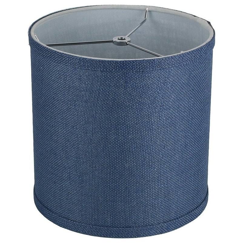 Navy Blue Burlap Drum Lamp Shade D9062