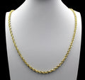 Yellow Gold Rope Chain Necklace 4MM 18" A45504
