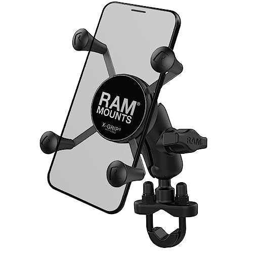 Large Phone Mount with Handlebar U-Bolt Base and Short Arm D278