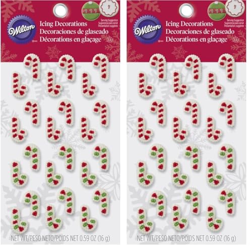 Mini Candy Cane Edible Cupcake Toppers Q58869