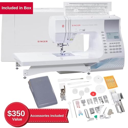 Computerized Sewing & Quilting Machine with Extension Table, Hard Case & Accessories E988444