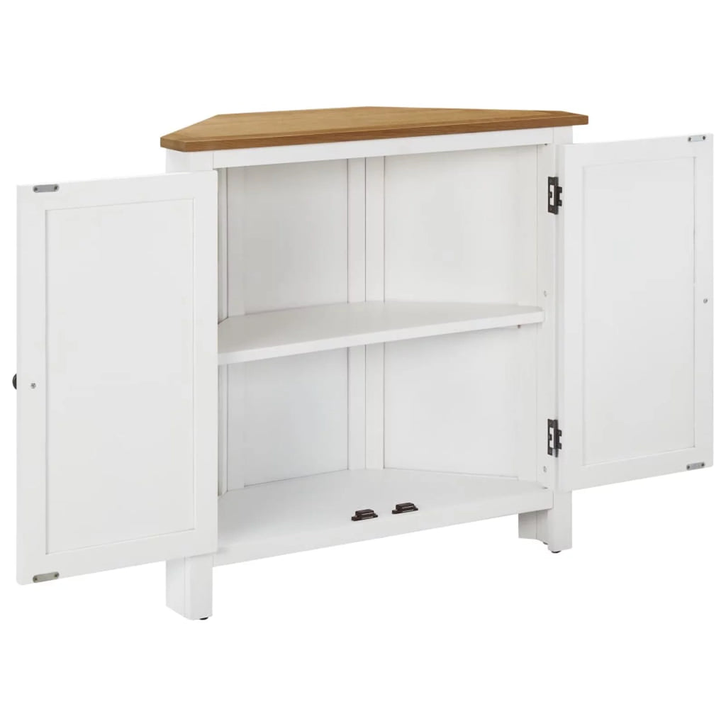 Solid Oak Wood Corner Cabinet U209272