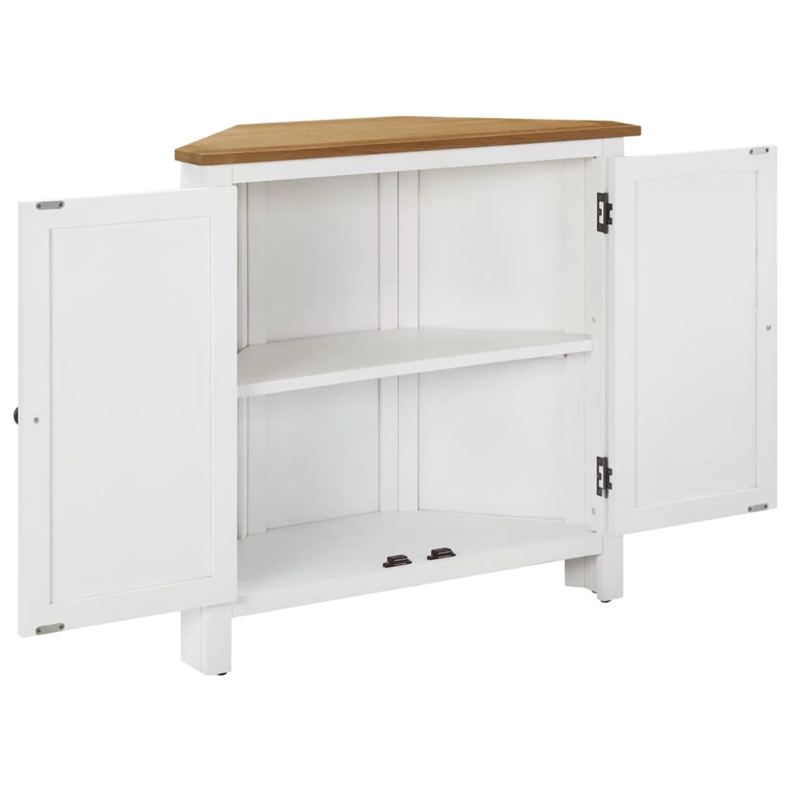 Solid Oak Wood Corner Cabinet U209272