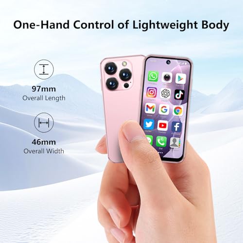 Pink 3.88" HD Full Screen Unlocked Mini Smartphone 2GB+16GB 2000mAh T2473