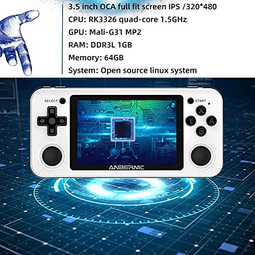 RG351P Black Handheld Game Console V2972
