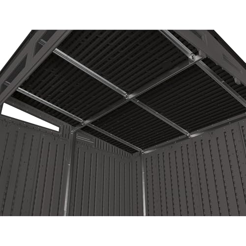 200 cu. ft. Peppercorn Resin Plastic Outdoor Storage Shed F876