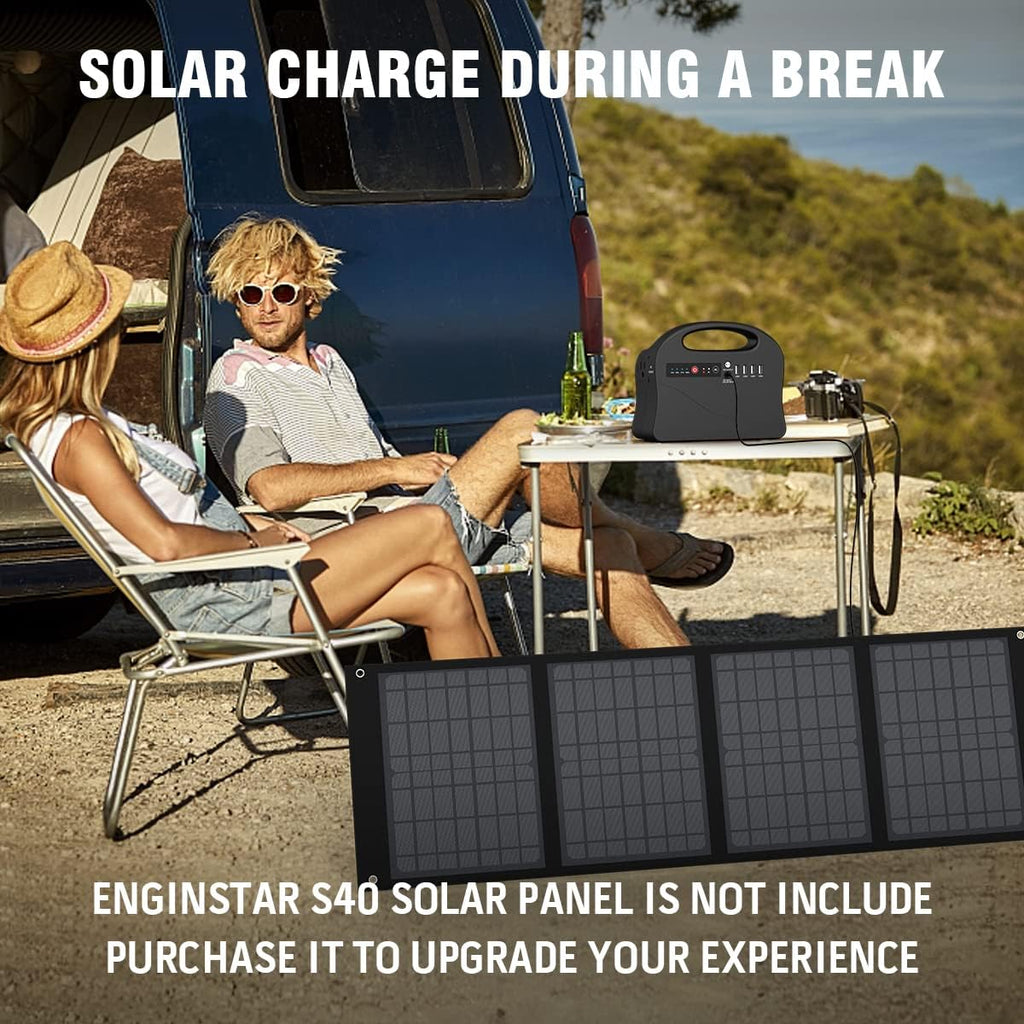 Portable Power Station 120Wh, 100W Solar Generator, 40W Solar Panel, Carrying Case Z82262