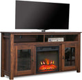 Rustic Wooden Electric Fireplace TV Stand T66272
