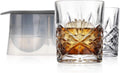 Set of 2 Whiskey Glasses and Ice Ball Sphere Mold S43164