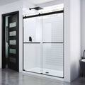 56-60 in. W x 76 in. H Frameless Bypass Shower Door in Satin E121