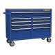 9 Drawer Mobile Storage Cabinet with Solid Wood Top G2030