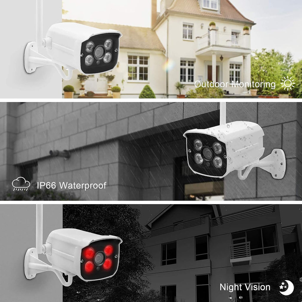 1080P 8CH NVR 4Pcs WiFi IP Surveillance Camera with 1TB Hard Drive Y733408