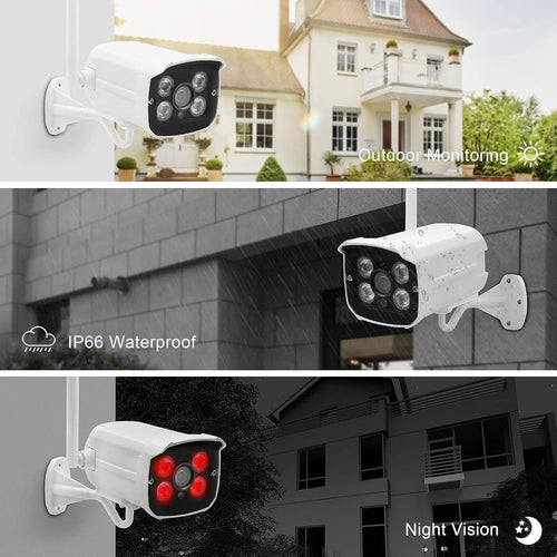 1080P 8CH NVR 4Pcs WiFi IP Surveillance Camera with 1TB Hard Drive Y733408