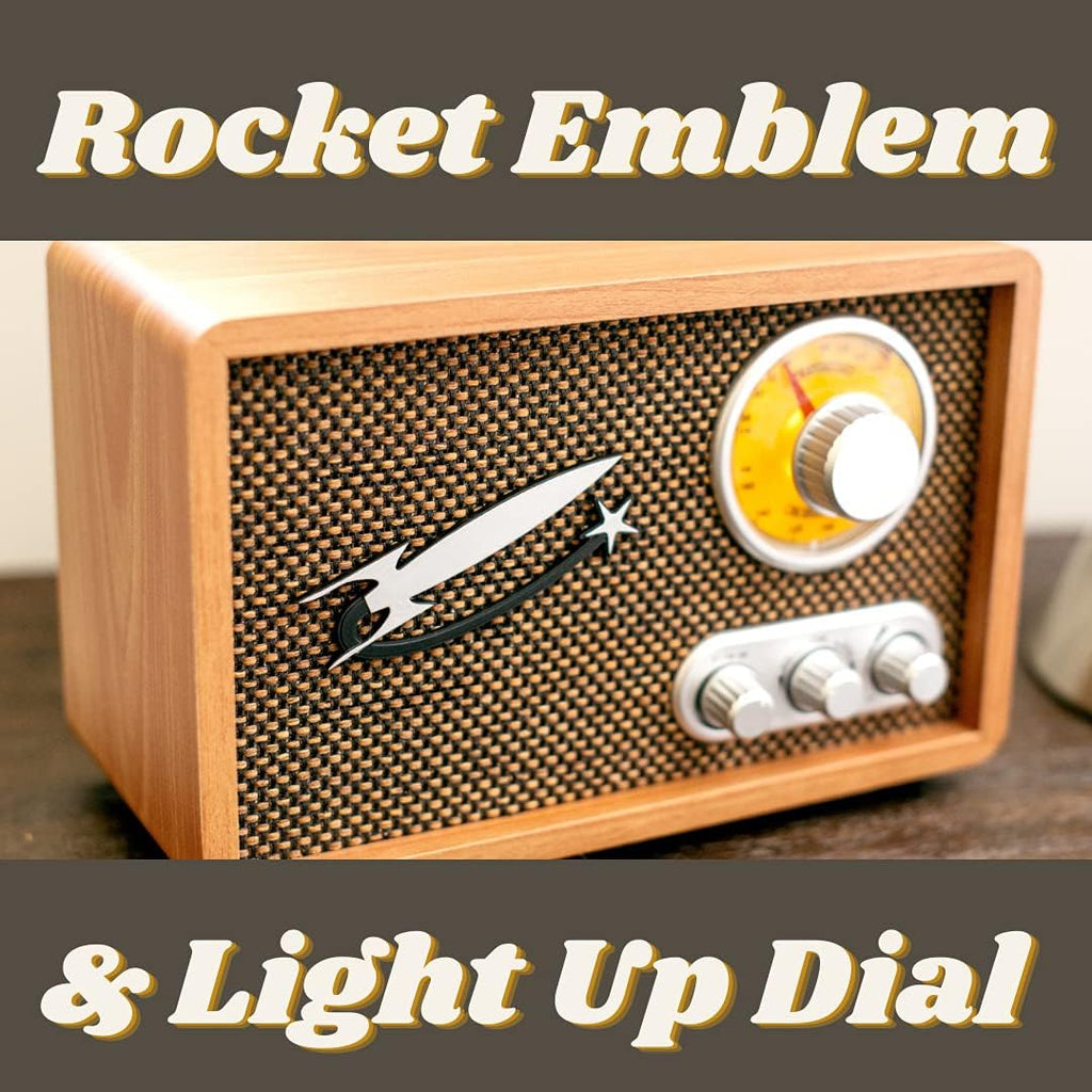 Vintage Wood Radio AM FM with Bluetooth P50012
