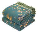 Beige 100% Organic Cotton Large Throw Blanket 80" x 90" D926439