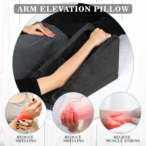 Dark Gray Arm Elevation Pillow with High Density Foam I552990